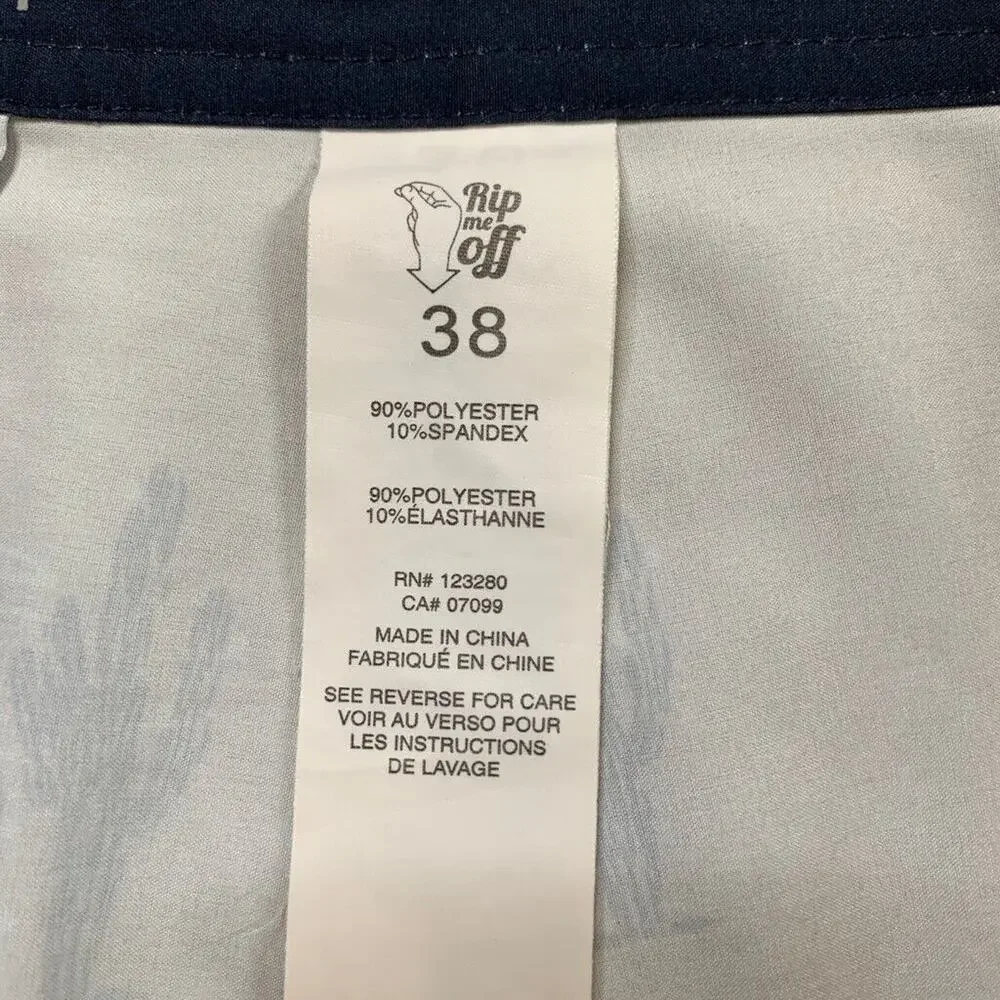 Travis Mathew Board Shorts Mens 38 Grey Navy Sand In My Beer Cactus Surfing Swim